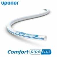 Kuvassa on Uponor comfort Pipe Plus lattialämmitysputki. Se on PEX-A materiaalista valmistettu laadukas putki.