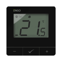 ENGO E20iB langaton huonetermostaatti musta + lähetin ENGO E20iB langaton huonetermostaatti musta + lähetin Langaton, Internet-termostaatti, Wi-Fi, Musta