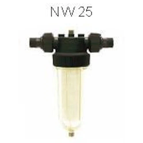 Patruunasuodatin WatMan Cintopur NW25 1" 16bar Vakiomallinen patruunasuodatin, jonka mukana toimitetaan 25 µ suodatinsukka ja suodattimen avaamisessa tarvittava musta kiintoavain.