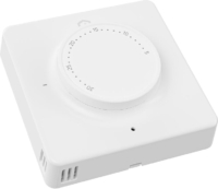 Purmo analoginen huonetermostaatti 230V. Purmo Unisenza 230V on kestävä ja tyylikkäästi muotoiltu analoginen huonetermostaatti, joka sopii vesikiertoisen lattialämmityksen ohjaamiseen. Sen valkoinen mattapinta ja pelkistetty muotoilu istuvat hyvin moderniin skandinaaviseen sisustukseen.