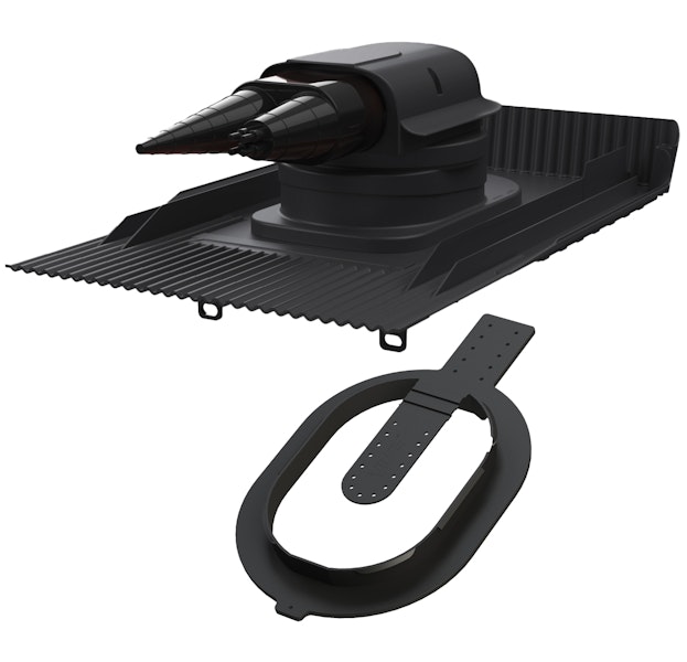 KATTOLÄPIVIENTI VILPE CLICK SOLAR UNITILE MUSTA