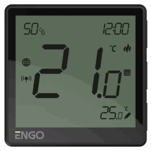 Huonetermostaatti ENGO SMART EONE230B on moderni ja tarkasti toimiva lattialämmityksen huonetermostaatti, jossa on sisäänrakennettu kosteusanturi. Tyylikäs muotoilu ja selkeä näyttö tekevät siitä toimivan ratkaisun kotiin, remonttikohteisiin ja vapaa-ajan asuntoihin.